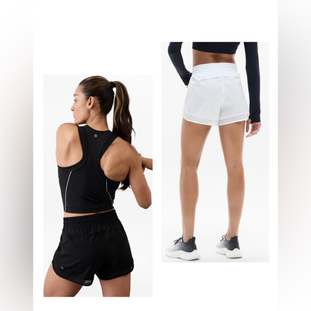 Bundle of 2 Athleta Women's White •Black •  Athletic Shorts 💗Size Small